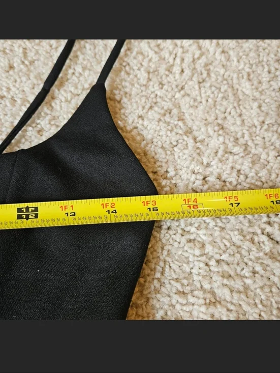 Lucy in the Sky Black Spaghetti Strap Ruffle Wrap Mini Dress - Picture 4 of 5